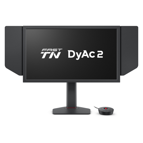 XL2586X+Monitor gamerZOWIE 24.1", TN 600Hz, DyAc 2, 1080p, Modo de Jogo Automático com XL Setting to Share, ajuste de altura com rolamentos industriais, S Switch, tela com viseira - BenQ 9H.LN8LB.QBE