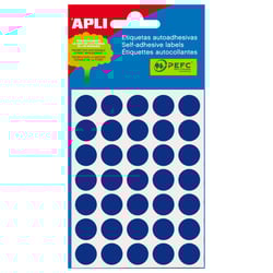 Etiquetas Apli Minibag Azul Ø 13.0mm 5 Folhas - APLI 208111