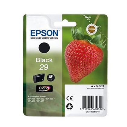 Epson Strawberry 29 K tinteiro 1 unidade(s) Original Rendimento padrão Preto - Epson C13T29814010