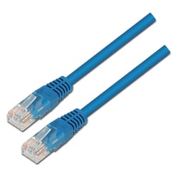 Cabo de rede Aisens Patch Cord RJ45 Cat.6 UTP AWG24 - 1,0 m - 10/100/1000 Mbit/s - Cor Azul - Aisens A135-0242