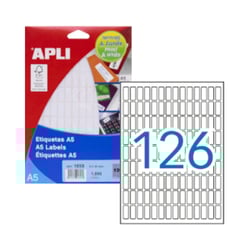 Etiquetas 008x020mm 15Fls A5 01858 Apli 1890un - APLI APL01858