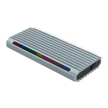 Caixa SSD M.2 NGFF/NVMe USB-A 3.1 Gen2 RGB Tooq Shinobi - Tooq TQE-2221G