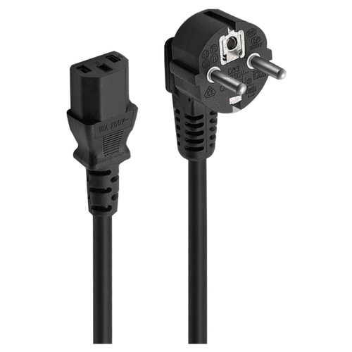 Power Supply Cable Shuko Plug > IEC C13, angled 90°, 1. - Ewent EC1920