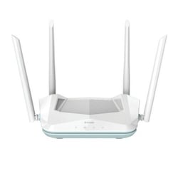D-Link Eagle Pro AI AX1500 WiFi 6 Smart Router Dual Band - Até 1200Mbps - 3 portas RJ45 10/100 Mbps - Controlo de voz com Google/Alexa - 4 antenas externas - MU-MIMO e OFDMA - D-Link R15