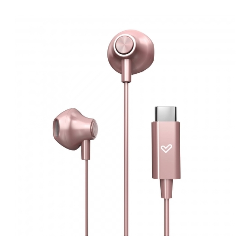 Energy Sistem Auriculares de Boton - Sonido HD - Conexion Tipo C - Microfono Integrado - Control de Reproduccion - Cable 120 cm - Packaging Reciclado - Color Rosa - Energy Sistem 298717