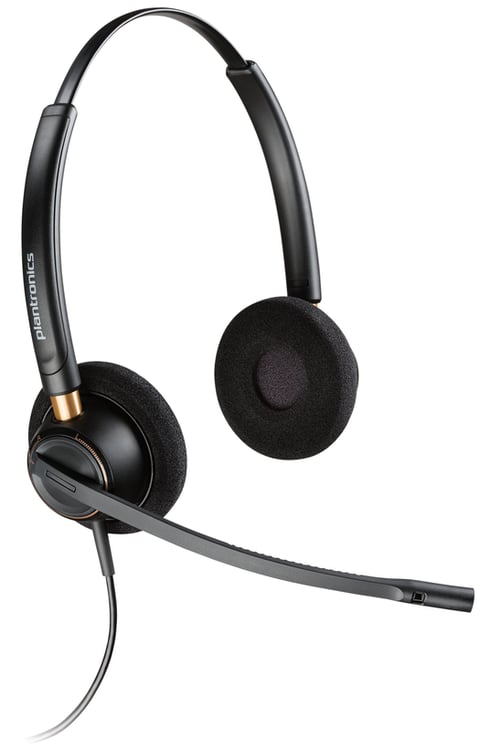 Plantronics/Poly EncorePro 520 Headset com microfone - Cancelamento de ruído - Almofadas almofadadas para os ouvidos - Preto - Poly 226097