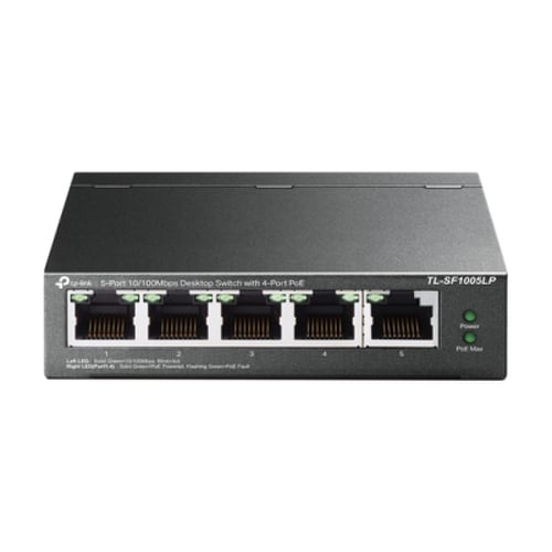 TP-LINK SWITCH 5-PORT 10/100 MBPS DESKTOP W/ 4-PORT POE - TP-Link TL-SF1005LP