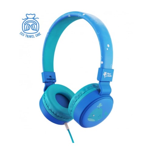 PLANET BUDDIES HEADPHONES WHALE KIDS BLUE - Planet Buddies 39012