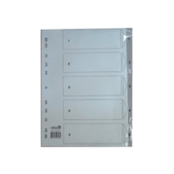 Separadores A4 Plastico Numerados (1 a 5) - Neutral 1721005