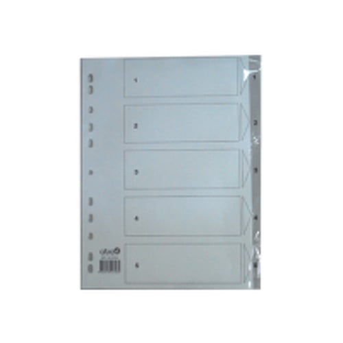 Separadores A4 Plastico Numerados (1 a 5) - Neutral 1721005