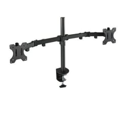 Suporte de monitor de braço articulado Tooq para 2 monitores 13"-32" - Gira e inclina - Gestão de cabos - Peso máximo 8kg x braço - VESA 100x100mm - Tooq DB1232TN-B