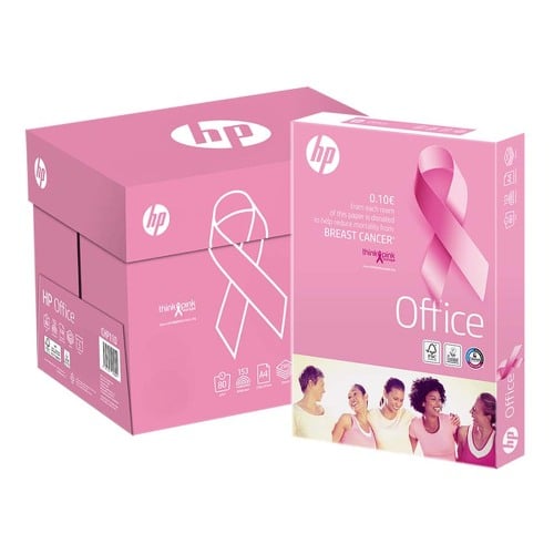 Papel 080gr Fotocopia A4 HP Office Pink Ream 5x500Fls - HP HPCHP110