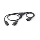 Equipar Cabo de Alimentação C13 2x IEC C13 Fêmea - 1x IEC C14 Macho - Comprimento 2,2m - Cor Preto - Equip EQ112210