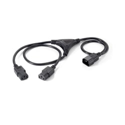 Equipar Cabo de Alimentação C13 2x IEC C13 Fêmea - 1x IEC C14 Macho - Comprimento 2,2m - Cor Preto - Equip EQ112210