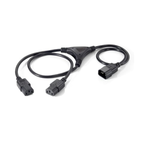 Equipar Cabo de Alimentação C13 2x IEC C13 Fêmea - 1x IEC C14 Macho - Comprimento 2,2m - Cor Preto - Equip EQ112210