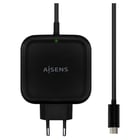 Aisens Cargador 65W PD3.0 QC3.0 1xUSB-C 1.2m - Color Negro - Aisens ASCH-1PD65WL-BK