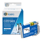 G&G Epson T2712/T2702 (27XL) Cião/Azul Cartucho de Tinta Compatível, 14.6 ml - Tinteiro Compatível C13T27124012/C13T27024012