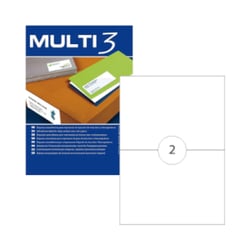 Etiquetas 210x148mm 100Fls A4 Multi3 200un - Multi3 APL04715