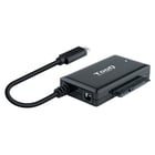 Tooq Adaptador USB 3.0 USB-C a SATA para Discos Duros de 2.5? y 3.5? con Alimentador - Color Negro - Tooq TQHDA-02C