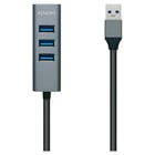 Hub USB 3.0 Aisens Alumínio - Tipo A Macho para 4x Tipo A Fêmea - 10cm - Aisens A106-0507