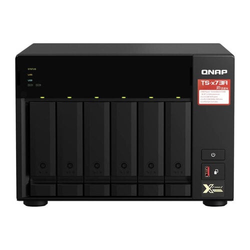 QNAP NAS 6 BAY RYZEN V1000 SERIES V1500B 4C/8T 2.2GHZ/8GB - QNAP TS-673A-8G