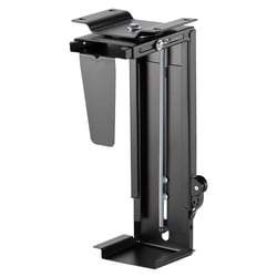 Suporte para CPU de secretária giratório e personalizável em altura com pega de bloqueio fácil - Preto - Aisens 236442
