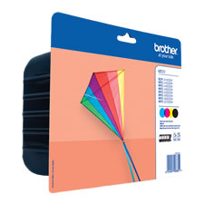 Pack de 4 tinteiros de tinta (BK/CM/Y) - Brother LC223VALBP