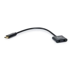 Equipar adaptador USB-C macho para adaptador duplex de 3,5 mm fêmea - Equip 133469
