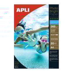 Apli Papel Fotografico Photobright Resistente Al Agua A4 265g 20 Hojas - APLI 10123