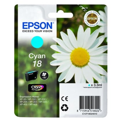 Epson Daisy Tinteiro Cyan Série 18 Margarida Tinta Claria Home - Epson C13T18024010