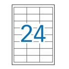 Etiquetas brancas permanentes Apli 64,6 x 33,8 mm - 100 folhas - Resistente às intempéries - APLI 166811