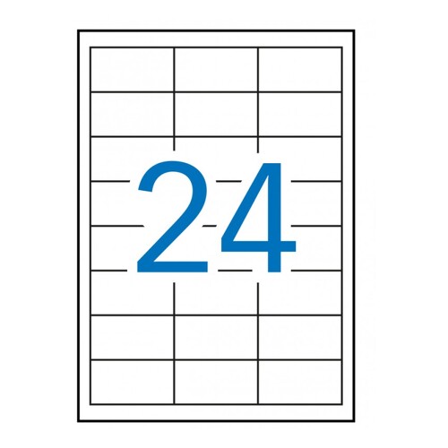 Etiquetas brancas permanentes Apli 64,6 x 33,8 mm - 100 folhas - Resistente às intempéries - APLI 166811