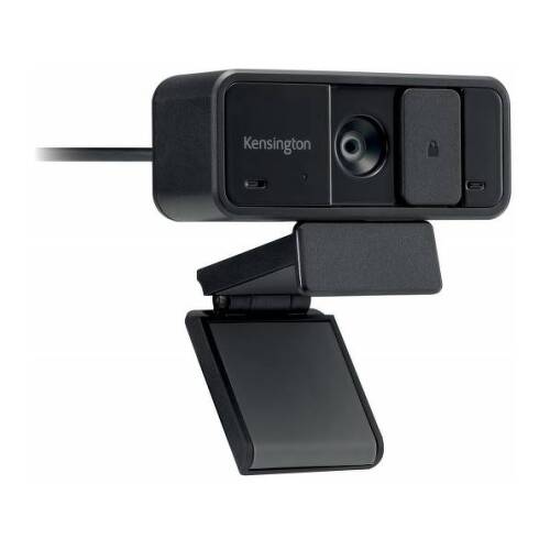 Kensington W1050 Câmara Web 1080P de ângulo amplo e focagem fixa - Vídeo nítido e sensor grande - Ajuste manual e campo de visão diagonal de 95° - Preto - Kensington K80251WWWW - Kensington K80251WWWWW - Kensington K80251WWWWW