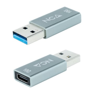 Adaptador USB-A 3.1 Gen 2 macho para USB-C fêmea Nanocable - Transferência de dados até 10 Gbps - Funcionalidade OTG - Nanocable 10.02.0013