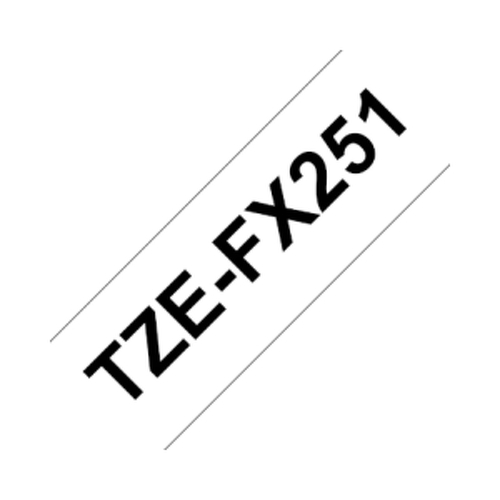 Fita Laminada Flexivel 24mmx8mts Fundo Branco / Texto Preto - Brother BROTZFX251