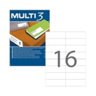 Etiquetas 105x035mm 100Fls A4 01287 Multi3 1600un - Multi3 APL4707
