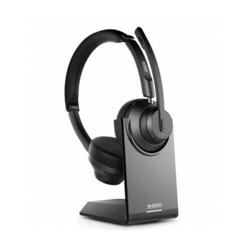 Fones de ouvido Urban Factory Movee Pro Bluetooth 5.2 - Suporte de carregamento - Microfone com redução de ruído ambiente - Preto - Urban Factory HBV65UF