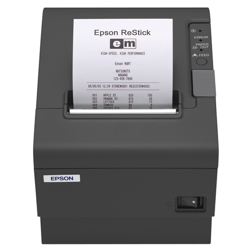 Epson TM-T88IV Restick Series, Acionamento térmico direto , 203 x 203 DPI, 150 mm/seg, Com fios, Preto - Epson C31C636366E