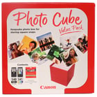 PG-540/CL-541 Photo Cube Value Pack - 5x5 Phot Paper(PP-201 40sheets) + Black & Colour Cartridges - Canon 5225B012