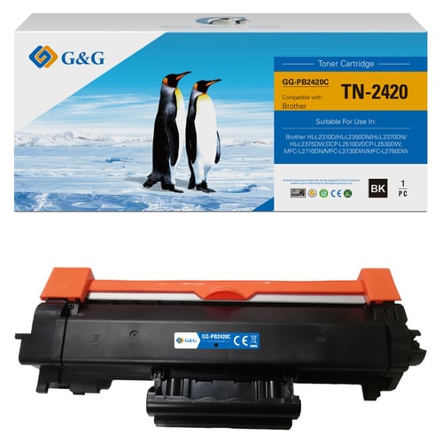 G&G Brother TN2420/TN2410 Preto Cartucho de Toner Compatível,