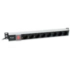 EQUIP REGUA 8-OUTLET GERMAN POWER DISTRIBUTION UNIT ALUMINUM SHELL 3M CABLE LENG - Equip 333308