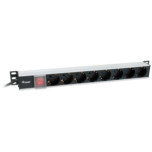 EQUIP REGUA 8-OUTLET GERMAN POWER DISTRIBUTION UNIT ALUMINUM SHELL 3M CABLE LENG - Equip 333308