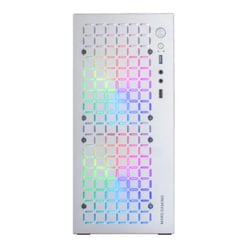 Caixa MARS GAMING MC-CORE FULL METAL MICRO-ATX CASE, GLASS, FRONT MESH, 2X 120MM FRGB FAN, WHITE - Mars Gaming MCCOREW