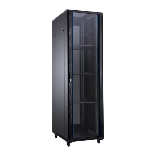 Aiten Data AI6622 Armario Rack de Suelo 19" - Desde 22U a 47U - 4 Ventiladores 120mm - Puerta de Cristal - Cerradura de Seguridad - Peso Max. hasta 800kg - Color Negro - Aiten Data F80.66.22