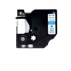 Dymo D1 45014 Generic Label Tape for Label Printer - Texto azul sobre fundo branco - Largura 12mm x 7 metros - Substitui S0720540 - DYR-45014