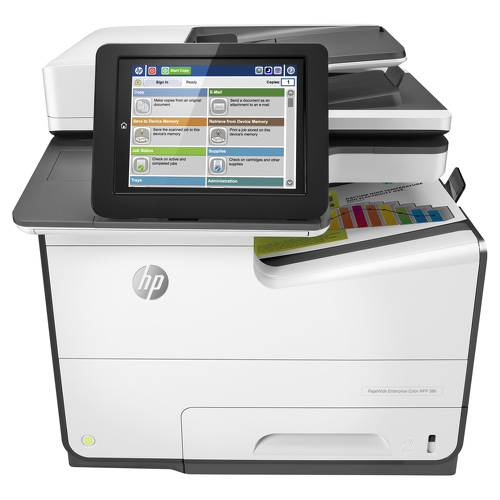 HP PageWide Enterprise Color MFP 586dn, Jato de tinta térmico, Impressão a cores, 2400 x 1200 DPI, Cópia a cores, A4, Cinzento - HP G1W39ASHOW