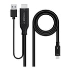 Cabo conversor de HDMI macho para USB-C macho Nanocable - Comprimento 1,8 m - Cor preta - Nanocable 300062