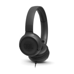 Auscultadores JBL Tune 500 Sound com microfone - Banda para a cabeça ajustável - Dobrável - Controlo dos auscultadores - Cabo de 1,20 m - Preto - JBL JBLT500BLK