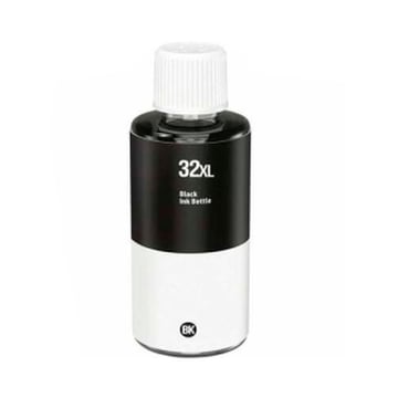 Frasco de tinta de pigmento preto genérico HP 32XL - substitui 1VV24AE - HP HI-32XLBK(PG)