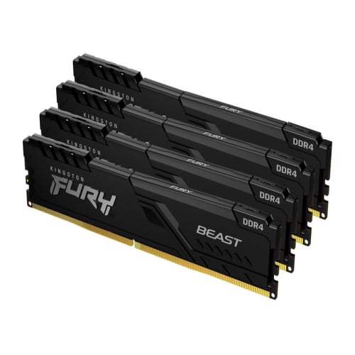 KINGSTON MEM 128GB 3200MHz DDR4 CL16 DIMM (KIT 4) FURY BEAST BLACK - Kingston KF432C16BBK4/128